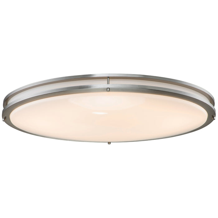 32.5 in Brushed Nickel Oval 35W Dimmable LED Flush Mount with Opal Acrylic Shades