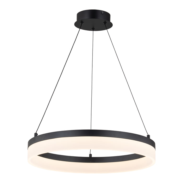 19.75in Black LED Pendant Light with Acrylic Diffuser